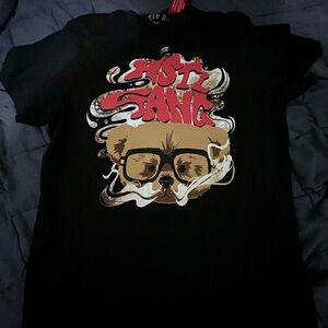 Hustle Gang Black Tee with Bear Graphic